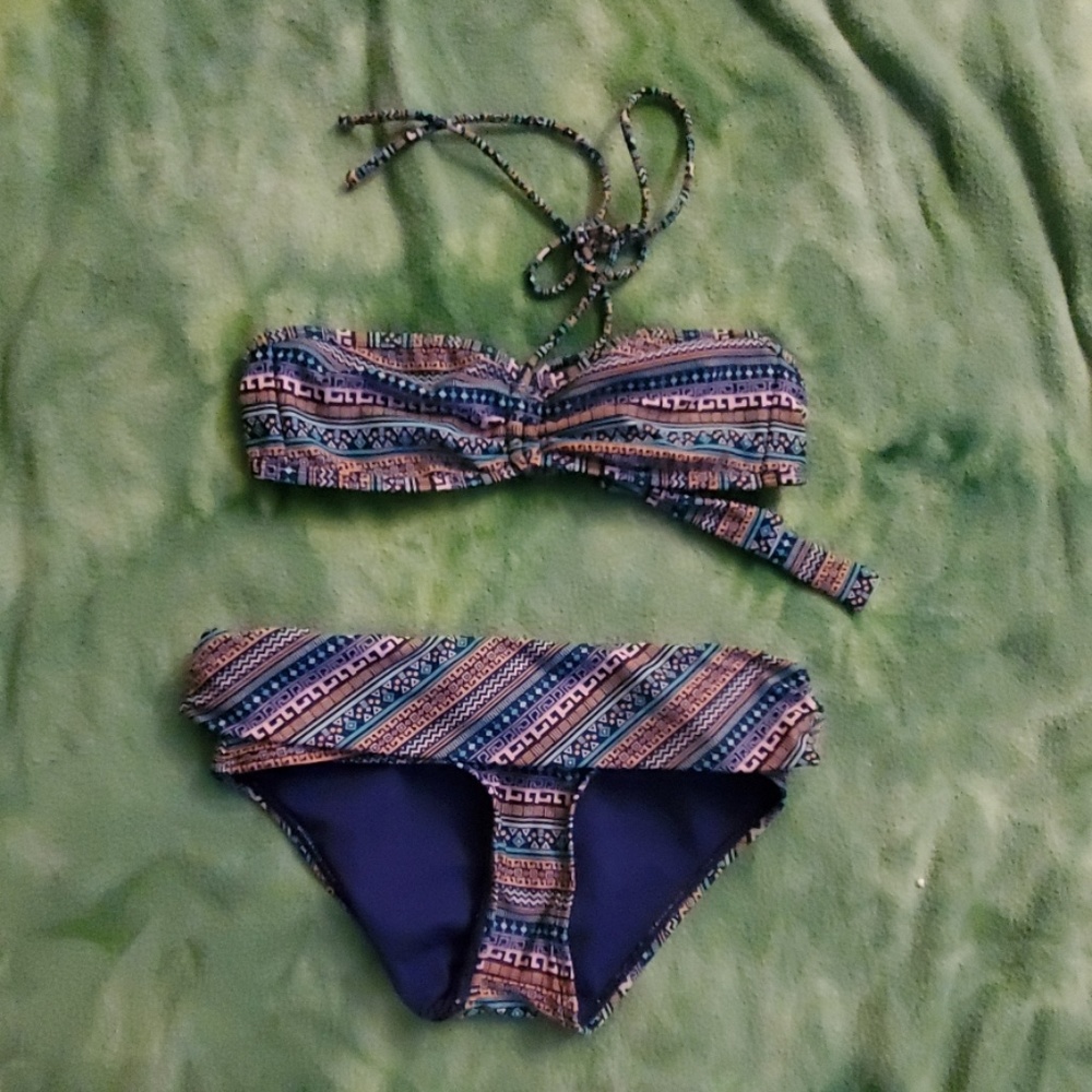 Kirra Bandeau Aztec Pattern Bikini